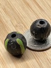African Trade Beads Antique Venetian Black Ghost X 2