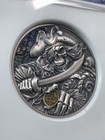 2025 Ghana 5 Cedis Silver Graded Ms 70 Antiqued By Ngc Memento Mori Pirate