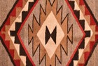 Antique Large Navajo Rug Native American Indian Eye Dazzler Weaving 61x41 Vtg