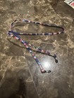Woven Geometric Eyeglass Cord Strap Holder For Glasses sunglasses  Blue