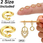 50pcs 18k Gold Plated Thick Jump Rings For Jewelry