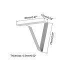 Tablecloth Clips 83mm X 73mm 430 Stainless Steel Table Cloth Holder Silver 8 Pcs