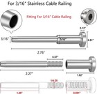 Lot T316 3 16  Stainless Steel Swage Threaded Invisible Tensioner  Cable Railing