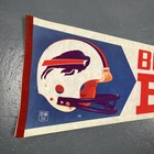 Vintage 1970 s Full Size Felt Pennant Buffalo Bills Nfl Football Helmet Logo 30   