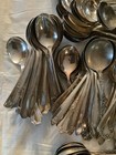 Vintage Mixed Lot 50 Silverplate Round Cream Soup Spoons Nomono Useable Or Craft