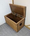 Vintage Boho Chic Asian Style Wicker Rattan Storage Chest Trunk N53