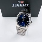 Tissot Prx 316l T137 410 11 041 00 Blue Dial Men s Quartz Chronograph Watch 40mm