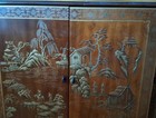Vintage Drexel Heritage Brown Chinoiserie Oriental China Cabinet Local Pick-up 