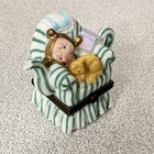 Porcelain Hinged Trinket Box Sofa Chair Cat Teapot Midwest Cannon Falls Vtg Mini