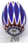 Great Barrel Antique Venetian Chevron Trade Bead African Z50 Bg 75