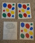 Vintage Creative Memories Balloons Sticker Sheets Lot 4 Stickers Primary Colors