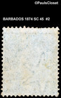 Barbados 1874 Sc 45 Britannia 1p Blue P14 Mnh Og F vf  2