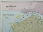 Vintage 1892 Brooklyn New York Map 14 x10    Old Antique Original Gravesend