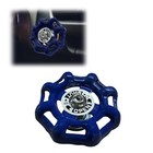 Valve Handwheel Car Start Stop Button Cover  Universal Retro Alloy Key Blue