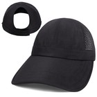 Large Wide Brim Baseball Sun Hats For Women Mesh Quick Dry Sports Hat Black