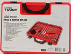 100 Pcs Drill Drive Bit Set Wood Metal Masonry Screwdriver Hole Saw Tool Kit New