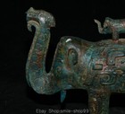 12  Old China Bronze Ware Dynasty Palace Elephant Dragon Beast Zun Wine Vessel