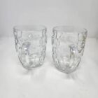 Vintage Beer Mug Thumbprint Design 16 Oz Drinking Glass Barware Set Of 2 Mugs