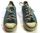 Converse Vintage Shoes 1980 s Usa Made All Star Low Top Small Size 3 Blue