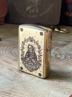 Holy Mother   Santa Muerte   Brass Armor Zippo   Made In Usa