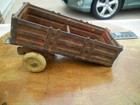 Vintage 1920 - 30s Arcade 286 Cast Iron Farm Tractor Toy Wagon Large 6 5  Size