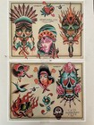Original Late 90   s Early 2000   s Tattoo Shop Flash Art Vintage