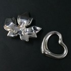 Ega Tiffany co  Silver 925 Pendant Necklace Top Charm 2 Set 9bl1736