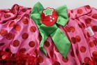 Strawberry Shortcake Tutu Skirt Costume Dress Up Sparkle Polka Dot Sequin Girls