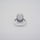 4 50 Ct Cushion-cut Ef vs1 Lab Grown Diamond Halo Wedding Ring 14k White Gold