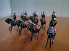 Vintage 1948 Britain 11th Hussars W red Trousers Lead Toy Soldiers Lot Of 8