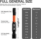 20pcs Premium Hex Bit Set  Impact Allen Wrench Drill Bit Set  metric sae   1 4   