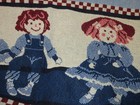 New Vtg Cannon Tapestry Throw Blanket Raggegy Ann Dolls  Cats  Dogs - 50 X 60 In