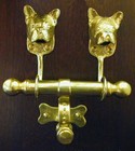 French Bulldog Bronze Duet Door Knocker