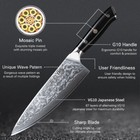 Japanese 8inch Chef Knife Vg10 Damascus Steel Kitchen Meat Vegetables Cook Knife