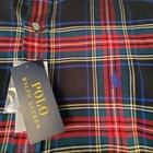Polo Ralph Lauren Classic Black  Red Long Sleeve Button Up Shirt Slim Fit Size M