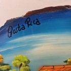 Costa Rica Souvenir Plaque Carved Wooden Artist Made 8x5 Inches Vintage