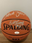 Chamberlain kareem russell magic bird shaq Signed Spalding Basketball Jsa Hof