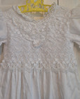 Antique Victorian Christening Gown Lace Heirloom Cotton  34    Long