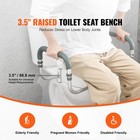 Uimoso Raised Toilet Seat 3 5  Height Raised 300 Lbs For Round Toilet Elderly