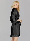 Bridesmaid Satin Lace Robe Wedding Bride Kimono Dressing Gown Women Sleepwear