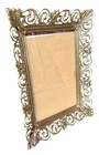 Vintage Ornate Filigree Picture Frame Gold Tone Metal 5x7    Photo Frame Is 7x9   