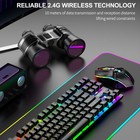 Rechargeable Wireless Gaming Keyboard   Mouse Combo 87 Keys Rainbow Rgb Backlit