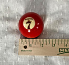 Vintage Seagrams 7 Billiard Pool Ball Red Whisky Whiskey Decorative Rare Seven