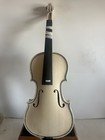 4 4 Violin Hellier Model In White Flamed Maple Back Spruce Top Hand Carved 0311