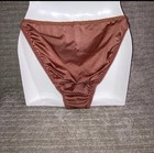 Vintage Victoria   s Secret Satin Second  Skin Lace String Bikini Sissy Panties M