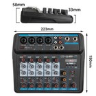 6 Channel Live Studio Audio Mixer Usb Bluetooth Dj Sound Mixing Console Amplifie