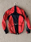 Gore Bike Wear Windstopper Soft Shell Jacket Mens Large Red Reflective Cycling