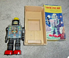 1968 Fighting Space Man Robot Horikawa Japan Tin Toy In Box Battery Op Works