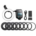Godox Mf-r76 Macro Led Ring Flash Speedlite Li-ion Battery Dual For Dslr Cameras
