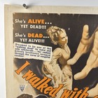 I Walked With A Zombie Movie Poster  verygood  Half Sheet 1952 Voodoo Horror 919